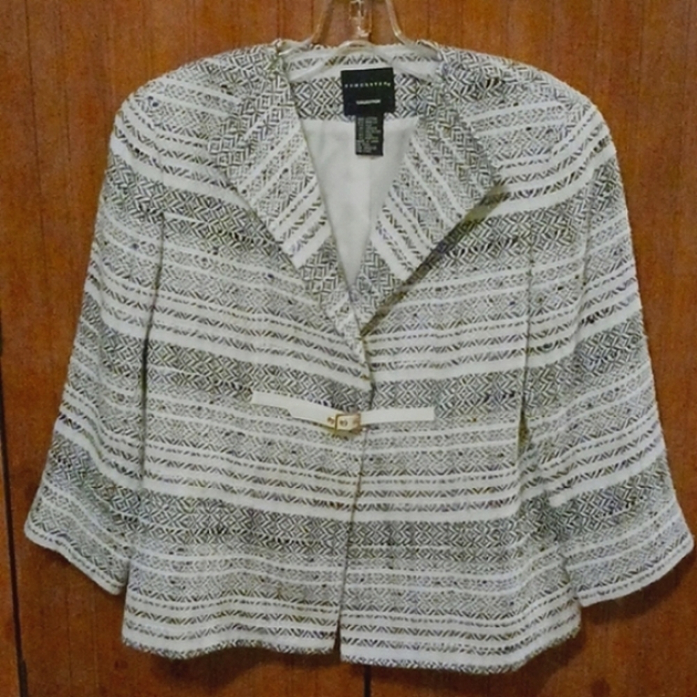 NWOT DONCASTER COLLECTION WOMENS JACKET SIZE 6 BLACK/WHITE